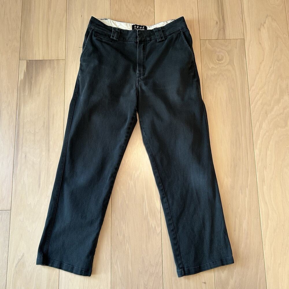 Deus Ex Machina Records Tokyo Chino Pants Washed Black Men’s 30x27